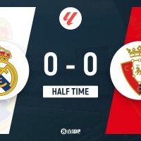 在线娱乐-半场-皇马0-0奥萨苏纳 怀森、米利唐远射被扑姆巴佩造险